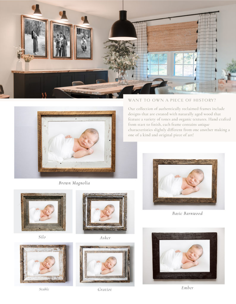 custom frame your session portraits